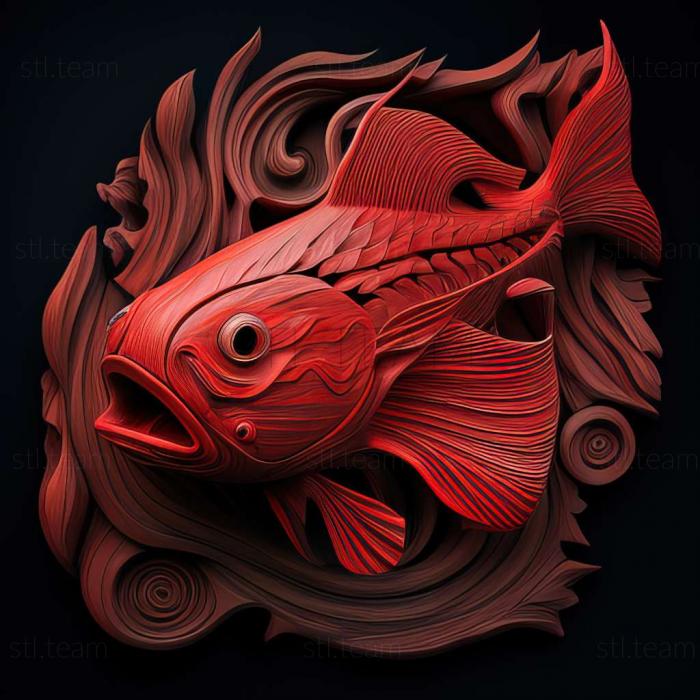 3D model Little red riding hood fish fish (STL)